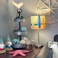 thumbnail image 3 of Zeckos Stainless Steel Accent Lamp with Surfboard Shade Beach Decor, 3 of 5