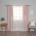 thumbnail image 4 of Aurora Home  Mix & Match Sheer Damask & Blackout Grommet Curtains Dark Grey 96 96 Inches, 4 of 5