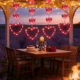 thumbnail image 3 of ZJNGJC Valentines Day Window String Lights Battery Operated Indoor Fairy Lights for Home Wedding Anniversary Decorations Pink2, 3 of 3