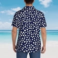 thumbnail image 4 of Fotbe Daisies Flowers Camisa Hawaiana para Hombre Unisex – Camisa Casual de Verano con Botones de Manga Corta de Algodón y Lino,Small, 4 of 7
