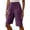 r-1477Purple357, variant on Women Daily Ladies Workout Stretchy Casual Summer Knee Length Shorts For Everyday Wear Easy Care Vacation Solid Color Bottoms