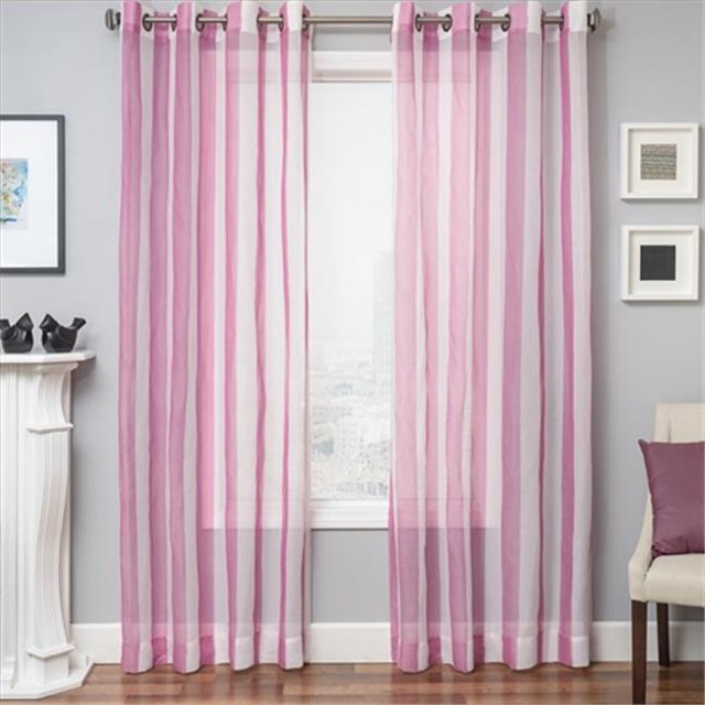 Softline Delia Hot Pink 84 Inch Grommet Top Panel- Pack Of 2