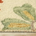 thumbnail image 5 of Floral Medallion Eclectic Modern Country Cottage Handmade Wool Indoor Area Rug, Cream, 5' x 8', 5 of 7