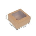 thumbnail image 2 of Efavormart 12 Pack | 6"x6"x3" Brown Cake Boxes with Window, Disposable Bakery Box for Pastries, Cookies, Pie, Cupcakes, 2 of 11