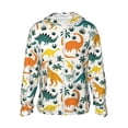 thumbnail image 1 of Fotbe Dinosaurs and Tropical Leaves Chaqueta con Protección Solar UPF 50+ para Hombre y Mujer, Camisa con Capucha y Bolsillos-Small, 1 of 7