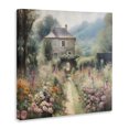 thumbnail image 4 of Stupell Industries Blooming Cottage Path Landscape Painting Gallery Wrapped Canvas Art Print Wall Art, 17 x 17, 4 of 8