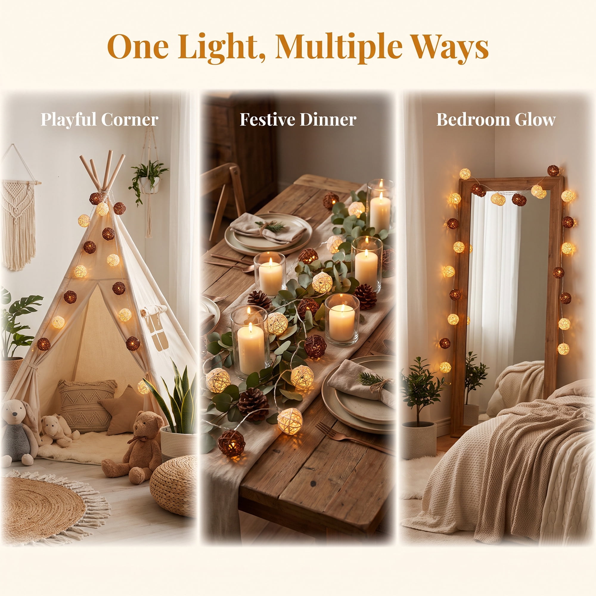 Unique Bargains Lights for Home Use with Flexible Design 9.8 ft Coffee USB Powered