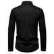 thumbnail image 4 of Blusa y camisa de manga larga con cuello vuelto para hombre, informal, a la moda, con botones sólidos, de poliéster, de manga larga y cuello vuelto., 4 of 9