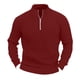 thumbnail image 1 of pstuiky camisa de manga larga para hombre, Suéter de punto de moda para hombre, con botones, color liso, cuello abatible, mangas largas, sin sombrero Tops de talla grande para hombre l, 1 of 4