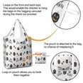 thumbnail image 4 of 5 Pack Foldable Shopping Bag,Halloween Happy Halloween Pumpkins and Spiders Reusable Grocery Bags with Pockets,Large Reusable Tote Bags with Handles Waterproof & Lightweight, 4 of 6