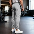 thumbnail image 5 of Dresfit Mens Big and Tall Joggers Cuffed Long Sweat Pants Fleece Lined Slim Fit Running Lightweight Sweatpants Regular Fit Thermal Gym Track Pants with Pockets Light Gray S, 5 of 9