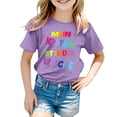 thumbnail image 1 of XDZJLR T-Shirt pour Filles Tout-Petits Vêtements de Carnaval pour Enfants Imprimé Coloré Col Rond Manches Courtes 6-7 Ans, 1 of 4