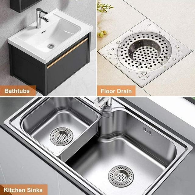 Sink Filter,4 Pcs Stainless Steel Sink Strainer Floor Drain Top Tier Quality
