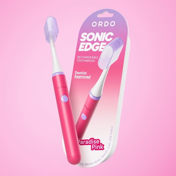 Ordo Sonic Edge Rechargeable Toothbrush – Pink