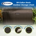 thumbnail image 2 of Suncast 99 Gallon Deck Garden Garage Home Wicker Resin Pool Box, Mocha (2 Pack), 2 of 11