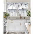 thumbnail image 4 of Watercolor Leaves Swag Kitchen Curtains Sets for Windows 24 Inch Length, Simple Rustic Spring Botanical Vines Short Window Curtain Panels Swags Valances and Tiers 3 Piece Set for Cafe/Dining Room, 4 of 5
