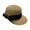 Khaki, variant on Women Large Wide Brim Braided Straw Hat with Ribbon Bow Breathable Sun Protection Roll Up Summer Beach Cap Beige