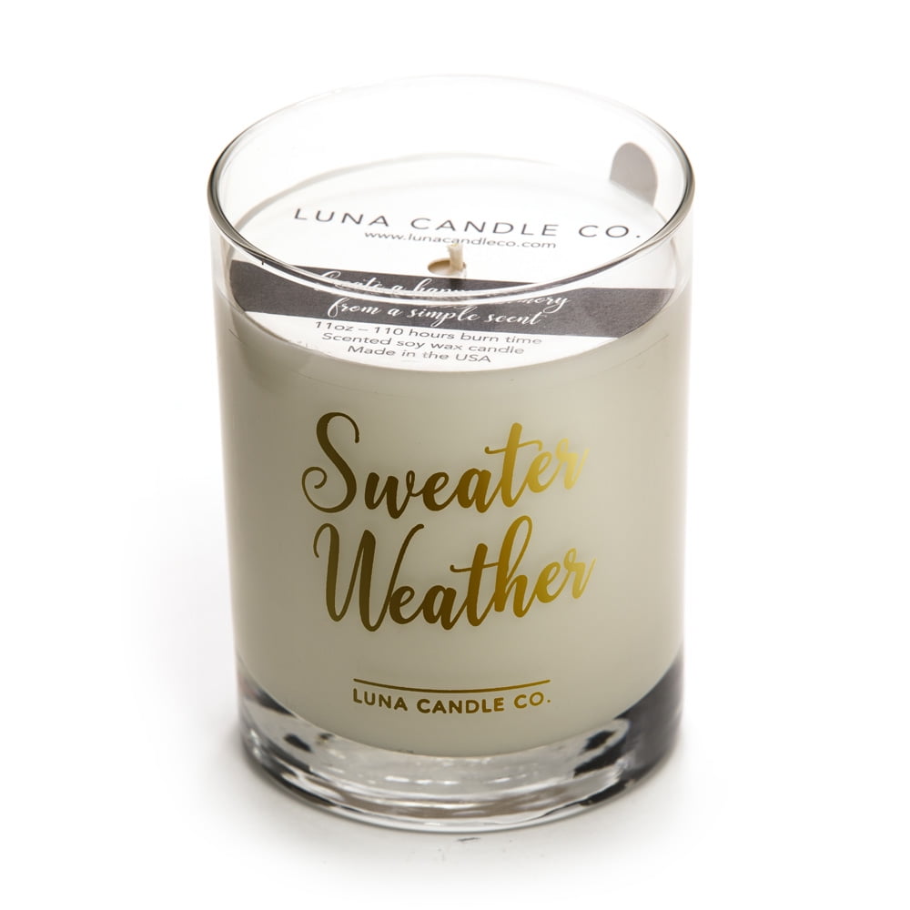 Luna Candle Co Campfire Pine Balsam and Amber Scented Premium Soy Wax Candle 
