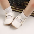 thumbnail image 4 of Yoyauz Baby Girl Mary Jane Shoes Anti Slip Rubber Sole Ballet Slippers Princess Dress Wedding Shoes Newborn Kids Shoes Toddler Shoes（0-12 Month）, 4 of 10