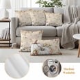 thumbnail image 6 of White Pumpkin Outdoor Waterproof Pillow Covers, Vintage Thanksgiving Autumn Leaves Decorative Square Throw Pillowcase Sofa Cushion Sham for Patio/Couch/Chair, 16"x16" 2 Pack, 6 of 8