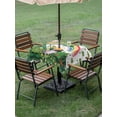 thumbnail image 3 of St Patricks Day Outdoor Tablecloth - 60x60 Inch Square Dining Table Cover, Green Shamrock Spring Rainbows Gnomes Waterproof Outdoor Table Cloth with Umbrella Hole & Zipper for Picnic/Patio/Party, 3 of 7