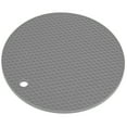 thumbnail image 2 of Round Silicone Placemat - Food Grade Microwave & Oven Insulation Mat (Gray), 2 of 8