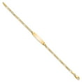 thumbnail image 2 of 14k Yellow Gold Bracelet ID Figaro 5 mm 6 in Baby Soft Diamond Shape, 2 of 4