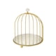 thumbnail image 2 of Expositor de Jaula de Pájaros Dorado Qazbgdl | Estante de Hierro Forjado de Un Solo Nivel para Postres, Pasteles o Cosméticos de Baño | Vajilla de Cocina y Bandeja para El Té de Metal Dorado | 1 Piez, 2 of 6