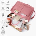 thumbnail image 5 of Canvas Tote Bag for Women,Tote Bag with Zipper,Everything Tote Bag Purse Travel Tote Bag with Compartment, 5 of 6