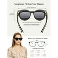 thumbnail image 3 of TINHAO Polarized Fit Over Glasses Sunglasses for Women Men Trendy Cat Eye Wrap Around Shades UV Protection, 3 of 6