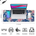 thumbnail image 5 of Long Mouse Pads for Desk,Pioneer Flower Floral Print Pattern Desk Mats on Top Of Desks, Desk Mouse Pad Extra Large with 3mm Non-Slip Base and Stitched Edge for Gaming,Office,Work,Home 31.5"x11.8", 5 of 6
