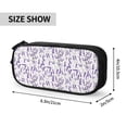 thumbnail image 3 of Uemuo Lavender Flowers Printed Pencil Pen Case, Portable Pencil Pouch with Zipper, Compact Stationery Bag Makeup Bag, Pencil Bag for Home Office, 3 of 9