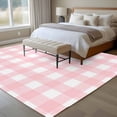 thumbnail image 4 of 5'x8' Area Rugs, Pink Buffalo Plaid Indoor Outdoor Area Rug for Living Room Bedroom, Farmhouse Pink White Checkered Washable Bathroom Rugs Kitchen Floor Carpet Mats Home Decor Aesthetic, 4 of 8