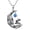 December birthstone, variant on Skull Pendant Necklace 925 Sterling Silver with Birthstone/Synthetic Moonstone/100 Languages Gemstone Gothic Jewelry Halloween Gift for Women, Wife, Mom
