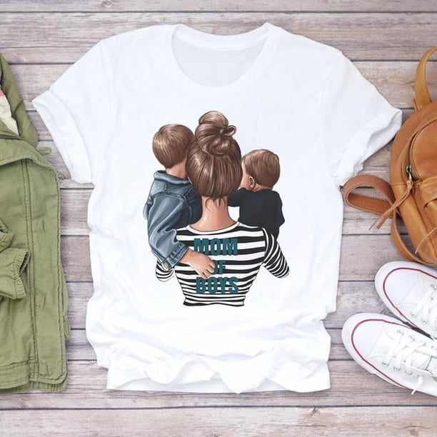 Mujeres dibujos animados Super Mom Life Momlife Mama madre verano estampado señora camisetas Top camiseta señoras mujeres gráfico camiseta femenina Tan Jianjun unisex
