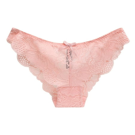 

GWAABD Women High Waist Underwear Women s Low Waist Mesh Briefs Solid Color Cotton Crotch Underwear Panties