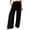 Black, variant on Honeeladyy Wide Leg Pants for Women,Women's Casual Pants Elastic Waist Drawstring Long Pants With Pocket