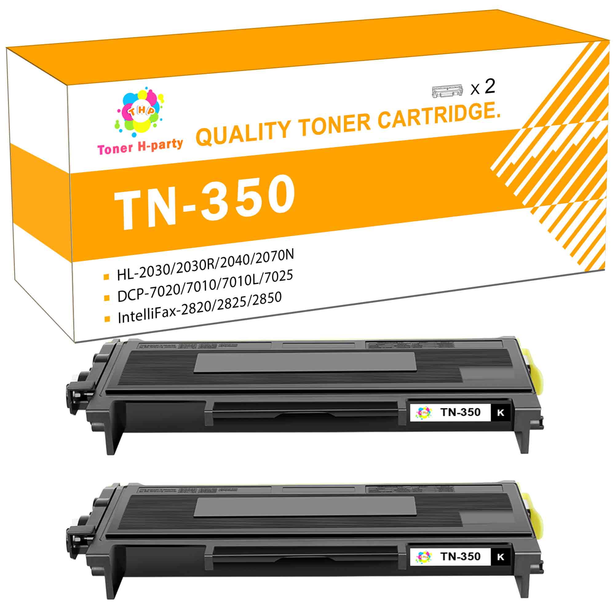 H-Party Compatible Toner Cartridge Replacement for Brother TN350 TN-350 HL-2030 2040 2070 2035 2037 2037E MFC-7220 DCP-7010 7020 (Black, 2 Pack) - Walmart.com