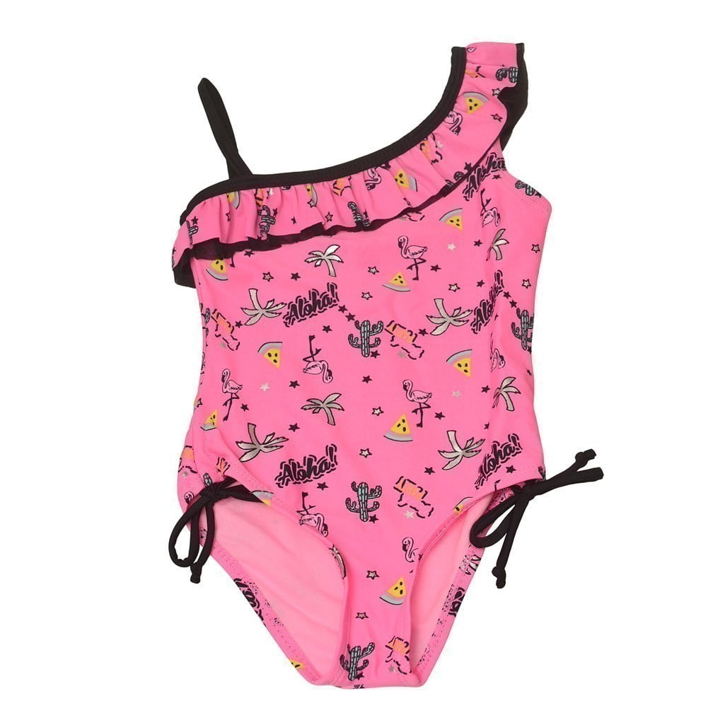Limited Too - Limited Too Little Girls Pink Tropical Asymmetrical One ...