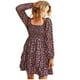 thumbnail image 1 of Vestidos Para Mujer Vestido Floral Estampado Casual Cuello Cuadrado Moda Manga Larga Odeerbi ODB185460, 1 of 7