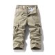 thumbnail image 2 of Multi Bolsillo Cargo Pantalones para Hombres Estiramiento Casual Cordón Clásico Pantalones Cortos de Verano con Bolsillos Múltiples, Pantalones Cortos de Cintura Elástica, 2 of 9