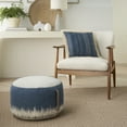 thumbnail image 2 of Mina Victory Life Styles Stonewash Drum Pouf 20" x 20" x 12" Navy Poufs, 2 of 5