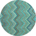thumbnail image 1 of Ahgly Company Indoor Round Southwestern Light Blue Country Area Rugs, 3' Round, 1 of 4