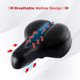 thumbnail image 5 of Asiento de bicicleta cómodo para mujeres o hombres, sillín de bicicleta acolchado de espuma viscoelástica suave de alta densidad con doble suspensión de bolas de goma que absorbe los golpes, ajus, 5 of 5