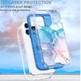 thumbnail image 6 of Compatible with iPhone 13 Pro Max Marble Case Glitter Marble Pattern Case Fashion Luxury 3 in 1 Shockproof Protective Cover for iPhone 13 Pro Max (6.7 inch) Women and Girls, 6 of 7