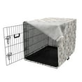 thumbnail image 3 of Cartoon Dog Crate Cover, Cheerful Hot Air Balloons Floating on Cloudy Sky, Easy to Use Pet Kennel Cover Small Dogs Puppies Kittens, 7 Sizes, Pale Grey Champagne, by Ambesonne, 3 of 6
