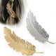 thumbnail image 3 of Apuakthei - Pinzas para el pelo minimalistas doradas y plateadas, juego de pinzas para el pelo con plumas huecas, horquillas con plumas, pasadores geométricos, accesorios para el cabello para mujer, 3 of 7