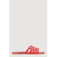 thumbnail image 2 of Women's Faux Leather Geometric Band Detail Slide Sandals, 2 of 3