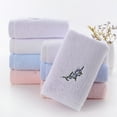 thumbnail image 5 of Pidada 100% Cotton Embroidered Floral Pattern Hand Towels for Bathroom Set of 3 (Pink), 5 of 9