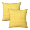 thumbnail image 1 of Uxcell Funda de Cojín Decorativa Impermeable para Exterior, Paquete de 2, 18x18 Pulgadas, Textura de Tejido de Lino [Amarillo], 1 of 7